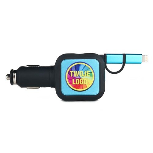 Car charger with retractable cable Car charger with retractable cable
