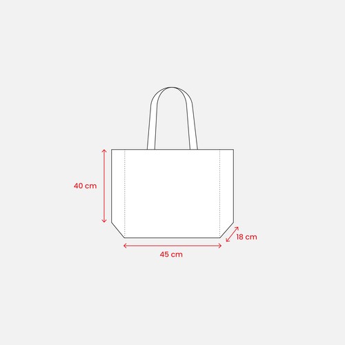 80g/m2 R-pet shopping bag with long handles and gusset