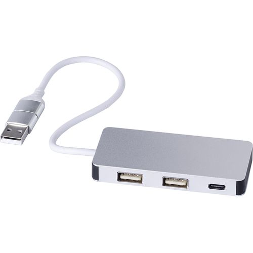 Recycled aluminium USB Hub Layton Recycled aluminium USB Hub Layton