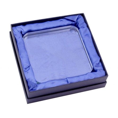 SQUARE GLASS PAPERWEIGHT 80x80 h19 SQUARE GLASS PAPERWEIGHT 80x80 h19