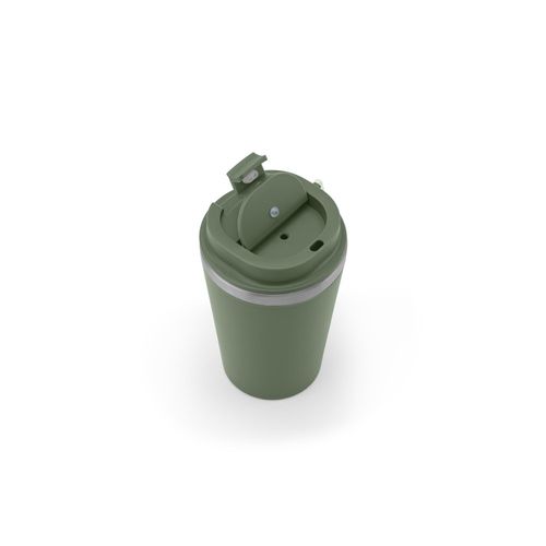 SPITZ. Stainless steel travel cup (90% rSS) with double wall and matt finish 460 mL
