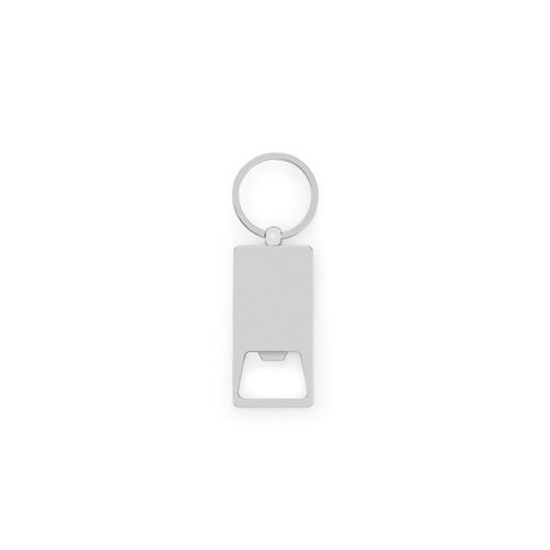 SYLVESTER. Porte-clés rectangulaire en fer avec décapsuleur SYLVESTER. Porte-clés rectangulaire en fer avec décapsuleur