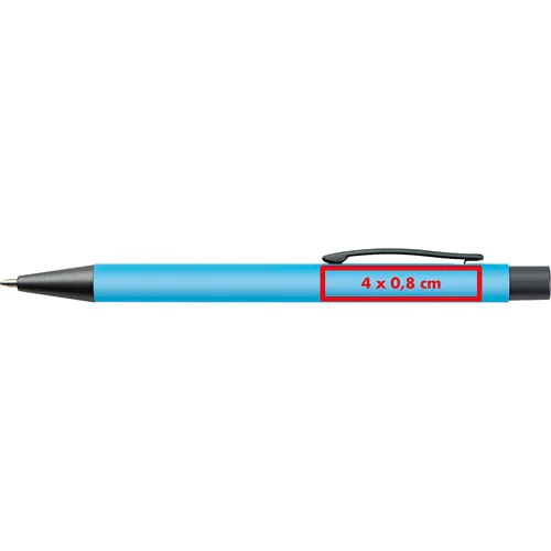 Plastic ballpoint pen with metal clip