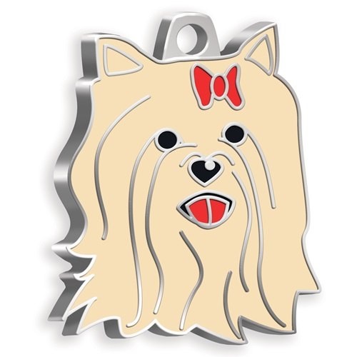 MEDAILLE CHIEN YORKSHIRE CRÈME