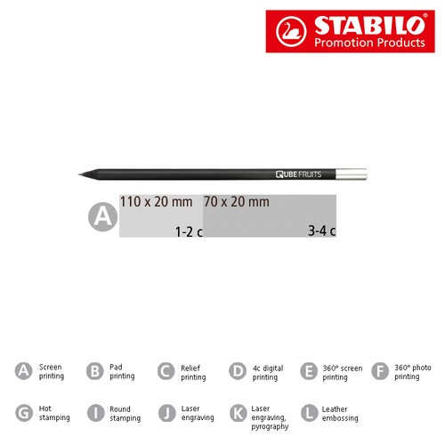 STABILO crayon graphite noir avec capsule en métal