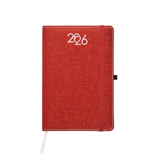 Agenda hebdomadaire 2026, couverture rigide en PET recyclé avec effet de mélange Agenda hebdomadaire 2026, couverture rigide en PET recyclé avec effet de mélange