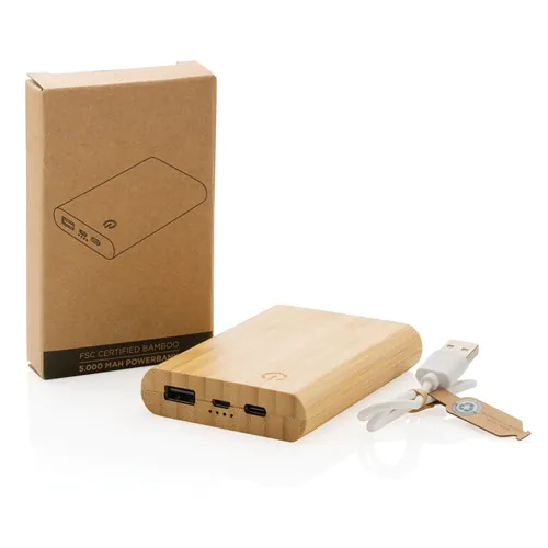 Bamboo 5.000 mAh powerbank Bamboo 5.000 mAh powerbank