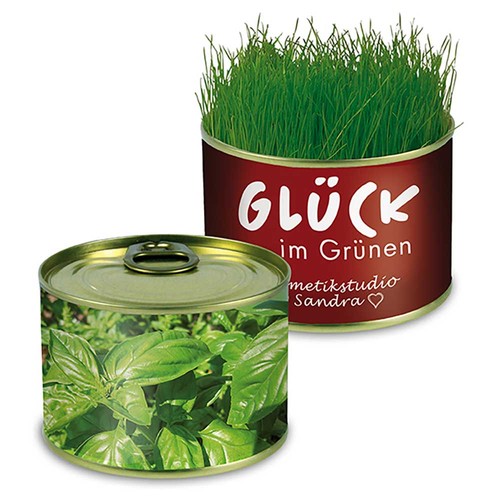 Boite de conserve Nature avec graines - Basilic Boite de conserve Nature avec graines - Basilic