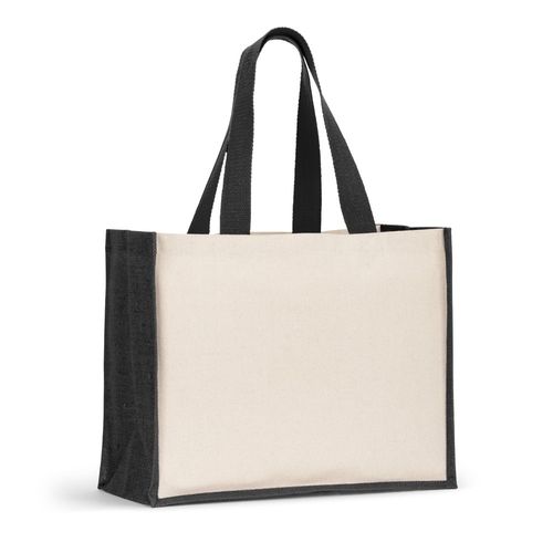 HELSINQUE COLOUR. Canvas tas (320 g/m²), met bodem en zijkanten van gelamineerd jute (350 g/m²) in kleuren HELSINQUE COLOUR. Canvas tas (320 g/m²), met bodem en zijkanten van gelamineerd jute (350 g/m²) in kleuren
