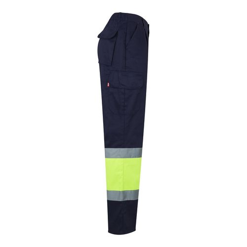 VL POSEIDON. Two-tone multi-pocket twill trousers (210g/m²), in cotton (20%) and polyester (80%)