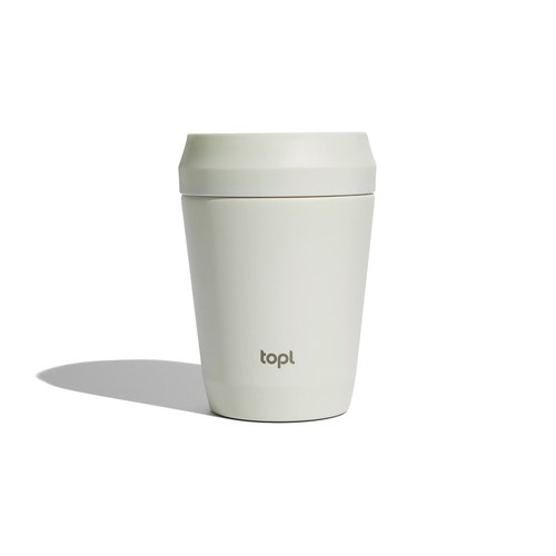 Topl Recycled Staal To Go beker gepatenteerd 360 Lid 235ml