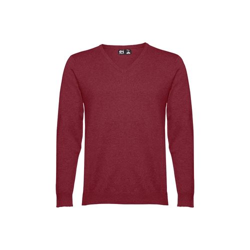 THC MILAN. Pullover da uomo con scollo a V in cotone e poliammide