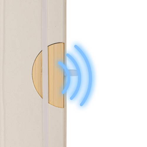 BLOCCO IN CARTONE RICICLATO E BAMBÙ CON TAG NFC (144 bytes)