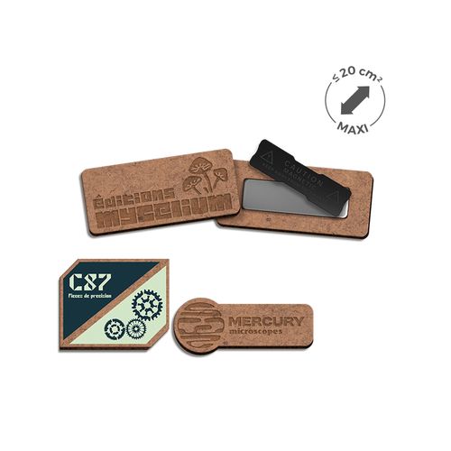 3MM THICK MDF BADGE WITH MAGNET 20CMv MAX 3MM THICK MDF BADGE WITH MAGNET 20CMv MAX