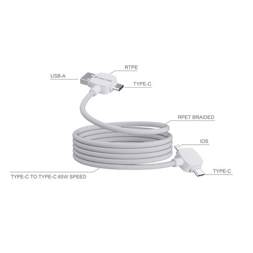 Urban Vitamin Stockton 65W magnet. Kabel RCS recyc. TPE/PET