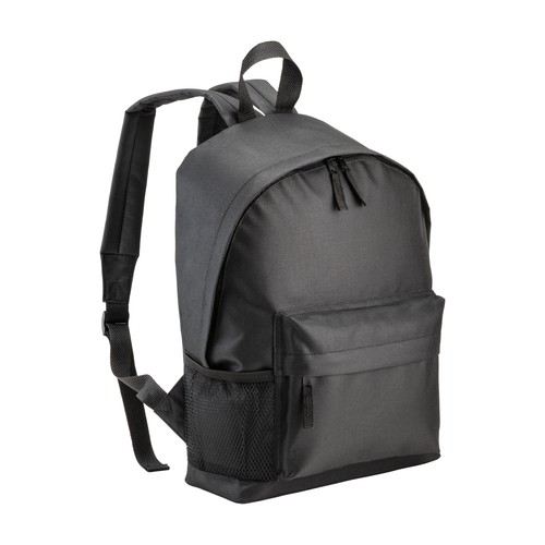 Sac à dos en polyester recyclé R-PET avec poche externe avec fermeture éclair Sac à dos en polyester recyclé R-PET avec poche externe avec fermeture éclair