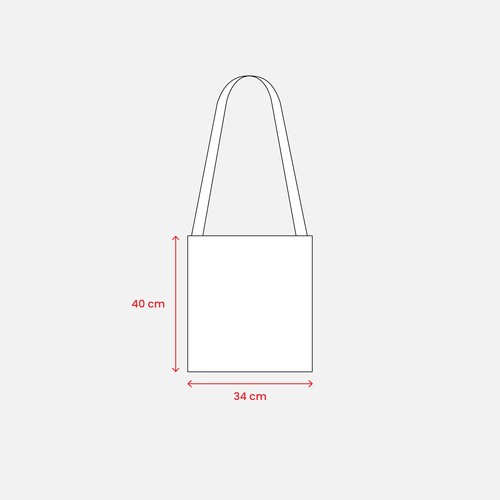135 g/m2 cotton shopping bag with shoulder strap (3 x 118 cm)