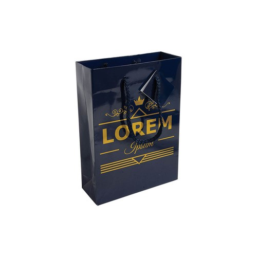 Shopper avec soufflet en carte laminée 157 g/m2 avec renforcement à la base, anses en cord Shopper avec soufflet en carte laminée 157 g/m2 avec renforcement à la base, anses en cord