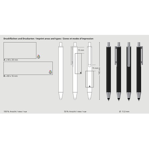 penna per dispositivi touchscreen multifunzione penna per dispositivi touchscreen multifunzione