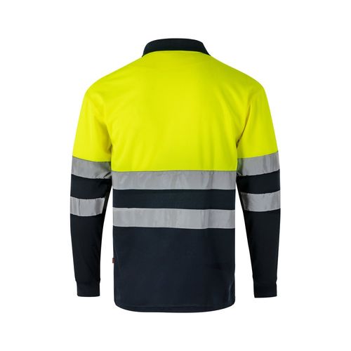 VL VULCAN LARGE. Polo bicolore (160g/m²) à manches longues, en polyester (100%) VL VULCAN LARGE. Polo bicolore (160g/m²) à manches longues, en polyester (100%)