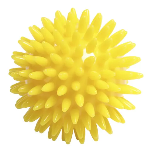 Pelota de masaje erizo, neutral (78 mm, amarilla), "Made in Germany"