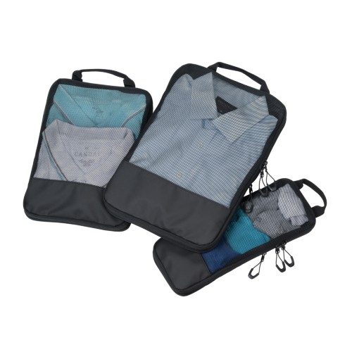 Black Packing Cubes TROIKA BLACK PACKING CUBES