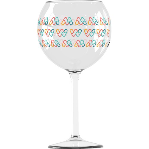 "Pool Party" 65 cL gepersonaliseerd wijnglas in Tritan - Digitale bedrukking