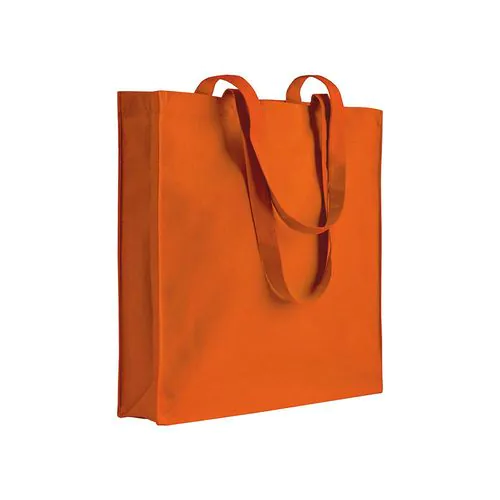 280 g/m2 canvas shopping bag, long handles and gusset