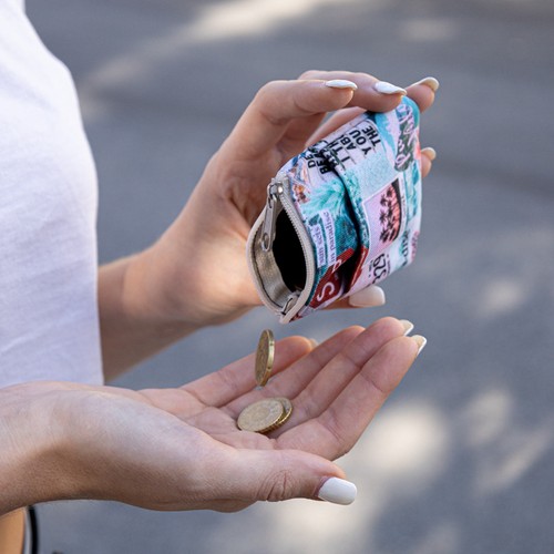 CUSTOMIZABLE COIN PURSE WITH TWO POCKETS