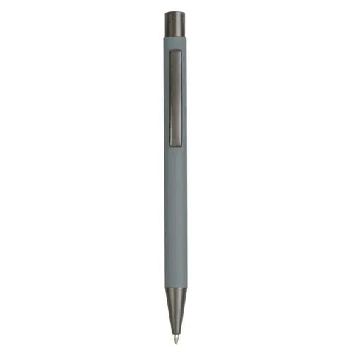 Stylo à poussoir en métal caoutchouté avec détails en bronze Stylo à poussoir en métal caoutchouté avec détails en bronze