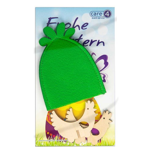 Set de coquetier pour le petit déjeuner - verte incl. laser sur feutre