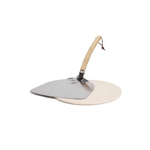 Orrefors Hunting pizza stone with pizza shovel Orrefors Hunting pizza stone with pizza shovel
