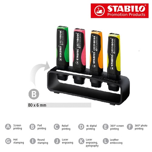 STABILO GREEN BOSS Desk-Set for 4 highlighter
