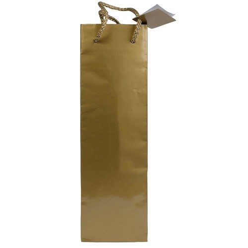 157 g/m2 laminated paper bottle shopping bag with gusset and bottom reinforcement, string 157 g/m2 laminated paper bottle shopping bag with gusset and bottom reinforcement, string