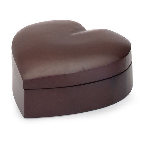 CLOCK IN WOOD HEART-SHAPED CASE