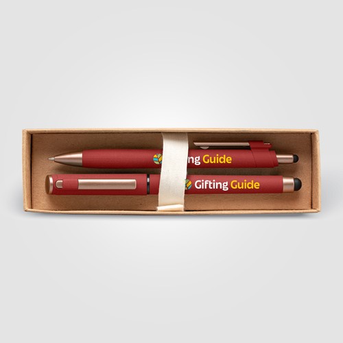 Coffret cadeau stylo York, plastique recyclé, finition bronze Coffret cadeau stylo York, plastique recyclé, finition bronze