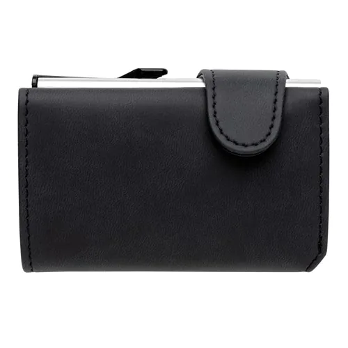 Standard aluminium RFID cardholder with PU wallet Standard aluminium RFID cardholder with PU wallet