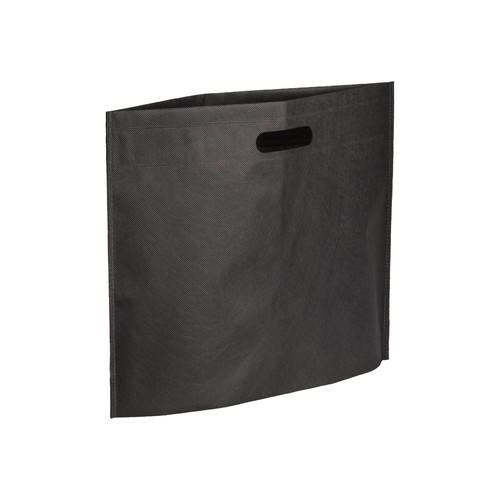 70 g/m2 R-pet heat-sealed shopping bag, die-cut handles. 70 g/m2 R-pet heat-sealed shopping bag, die-cut handles.