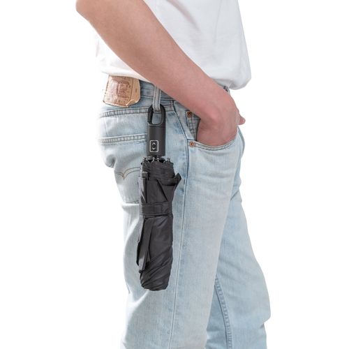 GUSTAVO. Paraguas poliéster reciclado (100% rPET) 190T "pongee" con apertura y cierre automáticos