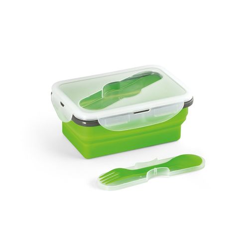 SAFFRON. Lunch Box. Wysuwane hermetyczne pudełko wykonane z silikonu i PP 640 mL