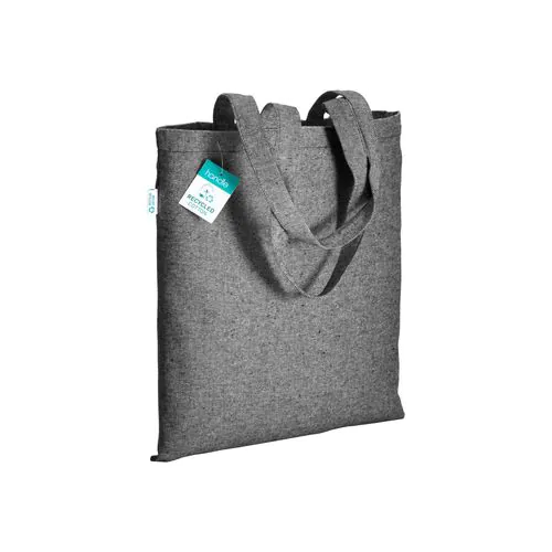 Shopper in cotone riciclato 280 g/m2, manici lunghi Shopper in cotone riciclato 280 g/m2, manici lunghi