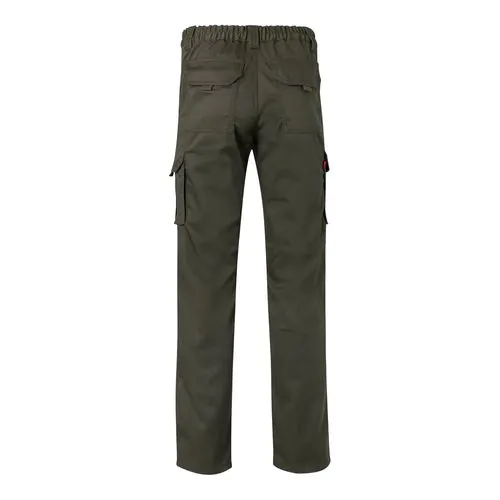 VL PAN. Pantalon stretch, multipoches (290g/m²), en coton (46%), EME (38%) et polyester (16%)