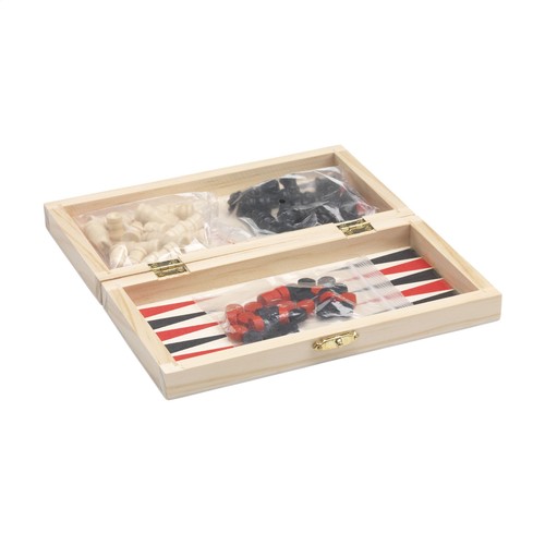 CheckMate Game Box 3-in-1 spel CheckMate Game Box 3-in-1 spel