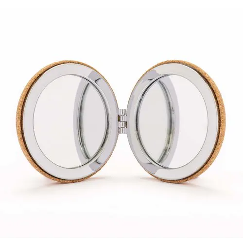Cork mirror with double magnification