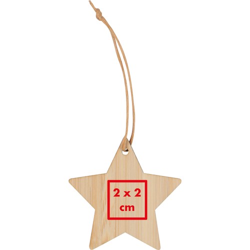 Kerstster als hanger van bamboo Kerstster als hanger van bamboo