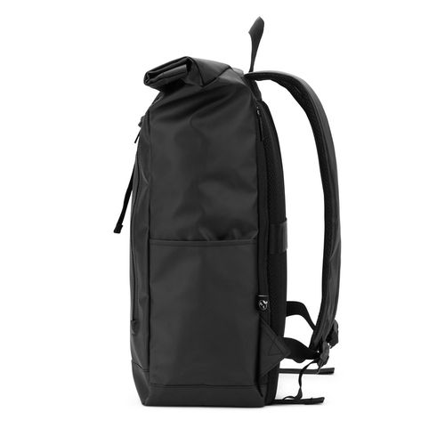 OSASCO BPACK. Sac à dos à roulettes avec système de fermeture à glissière permettant de rouler la partie supérieure pour l'adapter au volume du sac à dos, fabriqué en polyester recyclé 600D OSASCO BPACK. Sac à dos à roulettes avec système de fermeture à glissière permettant de rouler la partie supérieure pour l'adapter au volume du sac à dos, fabriqué en polyester recyclé 600D