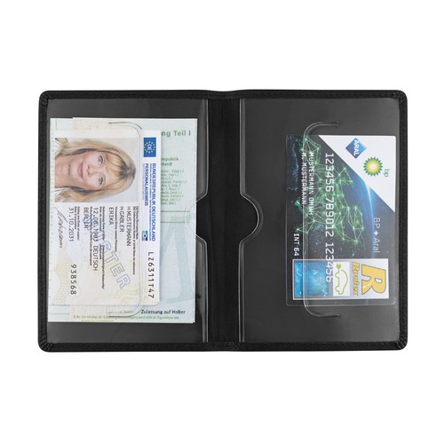 Blackmaxx® cowhide leather driving license pouch "CowDeLuxe"