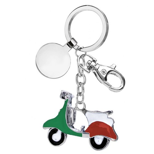 KEY CHAIN VESPA GREEN/WHITE/RED - NO BOX KEY CHAIN VESPA GREEN/WHITE/RED - NO BOX