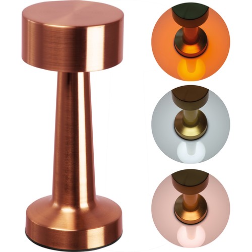 Lampe de table en acier inoxydable avec batterie