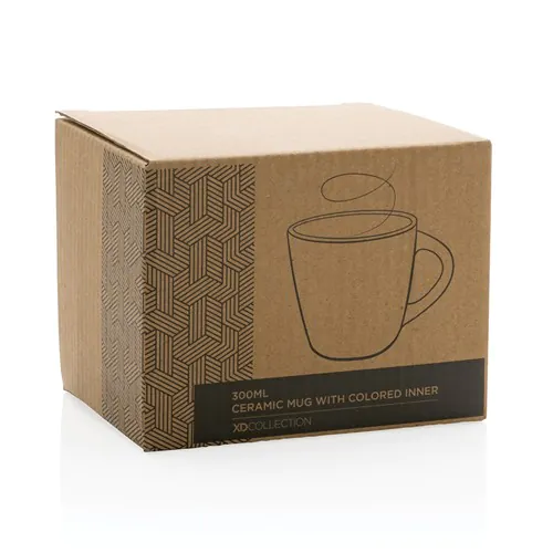 Ceramic mug with coloured inner 300ml Ceramic mug with coloured inner 300ml